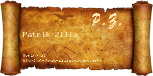 Patrik Zilia névjegykártya
